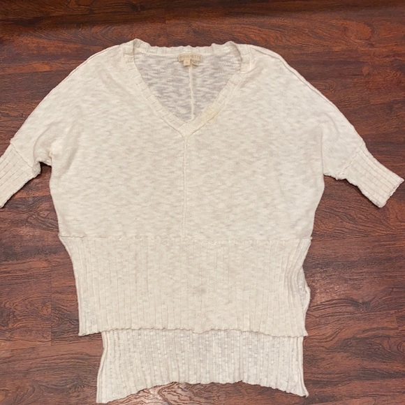 Urban Outfitters Sweaters - Mouchette Urban V-Neck High Lo Sweater Small ivory cream